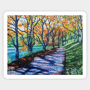 'Bass Lake in the Fall' Sticker